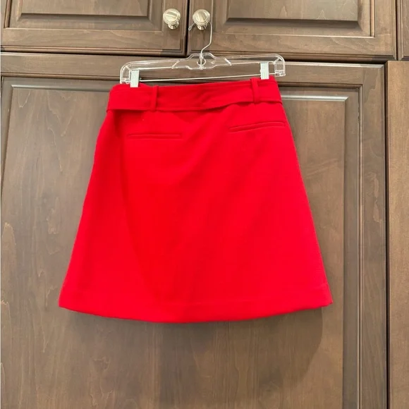 Ann Taylor Loft Tie Waist Pocket Skirt - size 8 - red - FLATTERING!!! - Picture 4 of 6